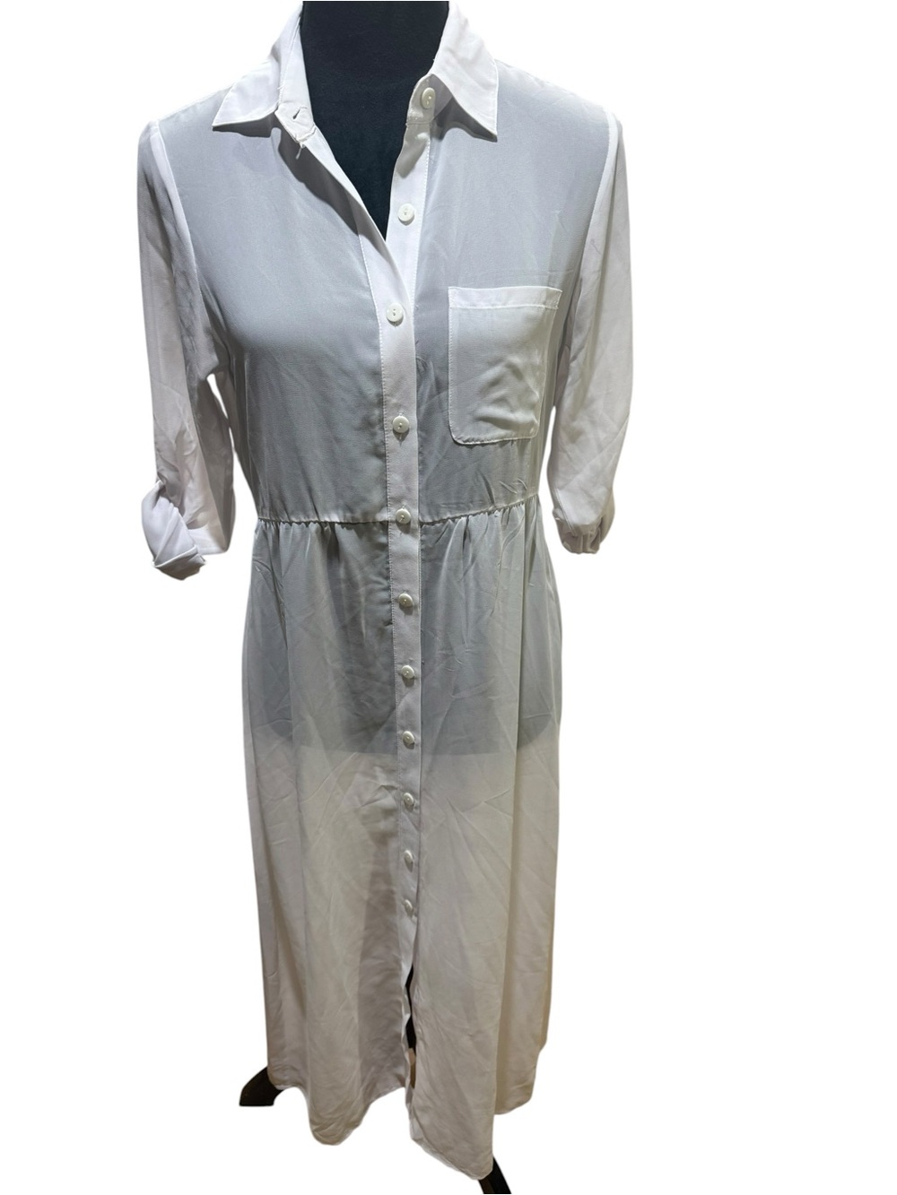 Tommy Bahama Womens Coverup Sheer Shirt Dress XS NWT